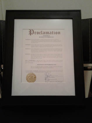 Framed Proclamation